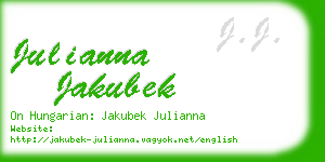 julianna jakubek business card